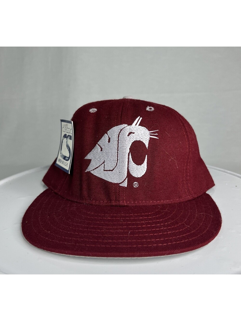 Washington State Cougars Classic Sportswear Fitted Cap Hat - Size: 7 3/8 USA